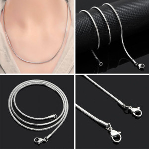 Colier Bărbătesc din Inox chirurgical 316L — Argintiu - Img 5
