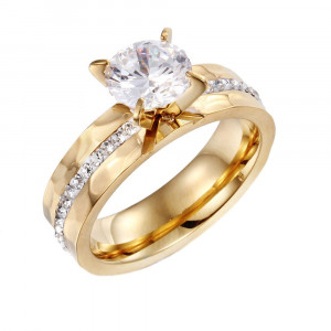 Elegant stainless steel ring SIC MODA 4027