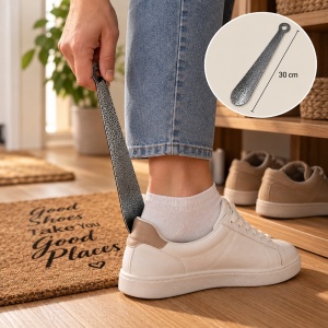 Încălțător pentru pantofi 30 cm din metal, cu gaură de agățare