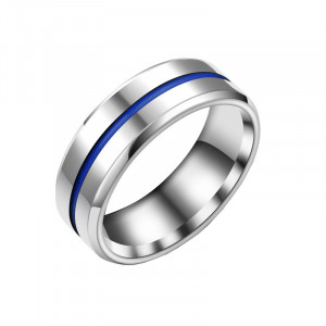 Inel Bărbătesc din Inox chirurgical 316L — A rgintiu