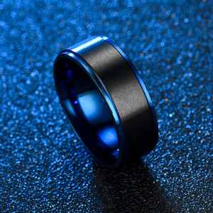 Inel Bărbătesc din Inox chirurgical 316L — Negru - Img 4