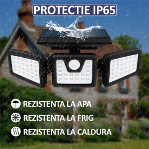 Lampă solară LED 28 x 8 cm cu proiectoare reglabile - Img 3