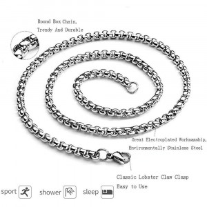 Lanț Bărbătesc din Inox chirurgical 316L — Argintiu - Img 2