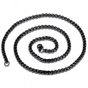 Lanț Bărbătesc din Inox chirurgical 316L — Negru