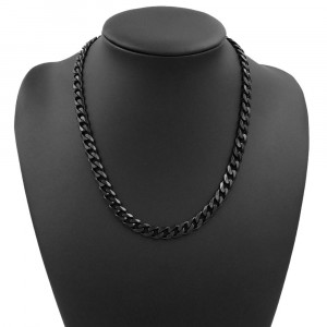Lanț Bărbătesc din Inox chirurgical 316L — Negru - Img 2
