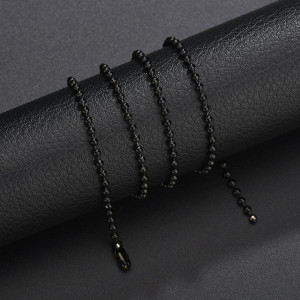 Lanț Bărbătesc din Inox chirurgical 316L — Negru - Img 4