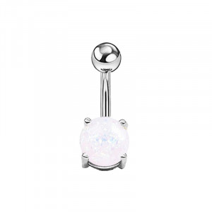 Piercing Damă din Inox chirurgical 316L — Argintiu cu cristal