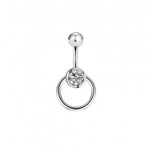 Piercing Damă din Inox chirurgical 316L cu cristal - Img 3