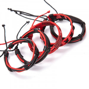 Set of 5 leather bracelets SIC MODA 5625 - Img 2