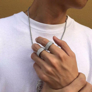 SIC MODA 4014 Titanium Crystal Ring - Img 3