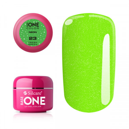 Gel UV Color Base One Silcare Neon Fresh Green 23
