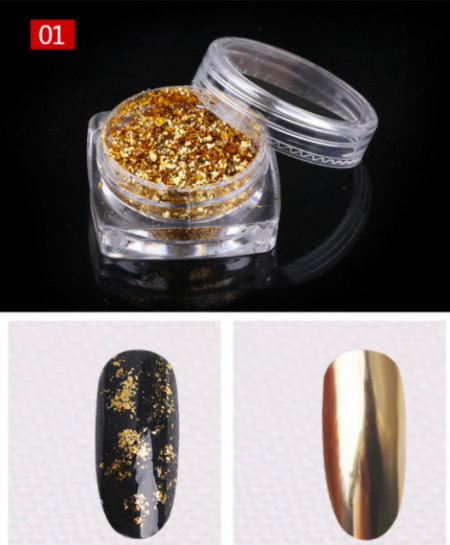 Pudra cu Efect de Oglinda Platinum F407-01-GD