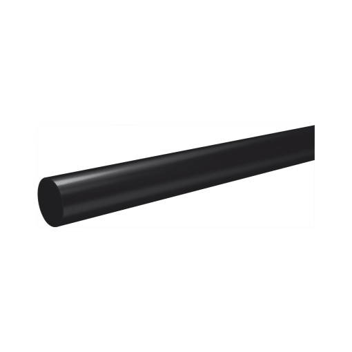 Bară rotundă haine SR, Ø 25 mm, 3000 mm, oțel negru lăcuit