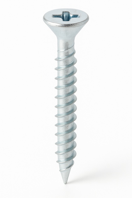 Șurub pentru PAL și lemn, cap încastrat 4,0x40 mm, PZ2 – Zincat Alb 100 buc