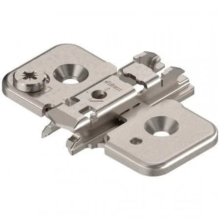 Plăcuță balama CLIP, în cruce, înălțare 0 mm, excentrică, nichelată – 173H7100