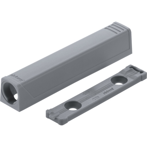 Plăcuță adaptor BLUM Tip-On, dreapta, versiune lungă, gri