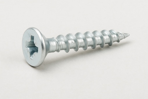 Șurub pentru PAL și lemn, cap încastrat 3,5x18 mm, PZ2 – Zincat Alb 100 buc