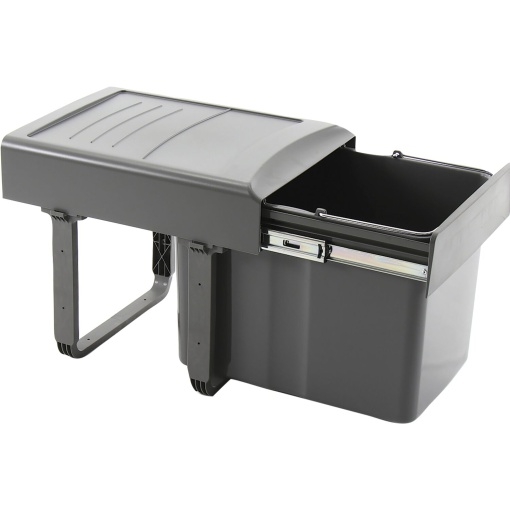 Coș menajer EKOTECH Mega 40, încorporabil, 1 x 34 litri, plastic gri