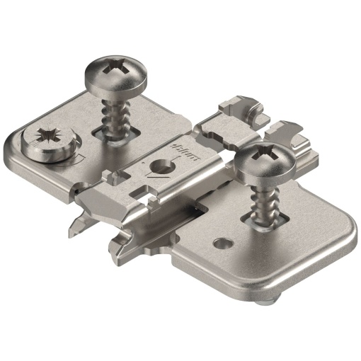 Plăcuță BLUM CLIP – Fixare EXPANDO, distanță 0 mm, înălțime 8,5 mm, reglaj +/-2 mm, nichelat