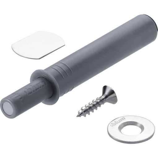 Tip-On BLUM pentru uși mobilă, versiune scurtă cu magnet, gri