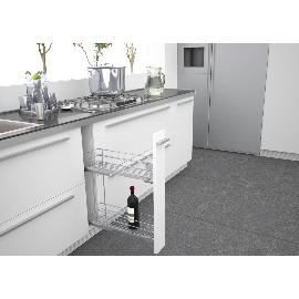 Cos Jolly 150 SIGE 002G, 2 coșuri, extragere totală, amortizare integrată, montaj stânga – corp 150 mm, adâncime 445 mm