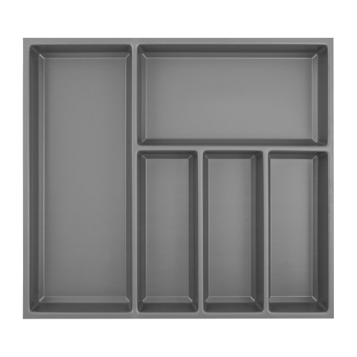Insert organizator tacâmuri Sky Agoform, gri ardezie, pentru corp mobilier 600 mm, compatibil Blum Legrabox LN 500 mm