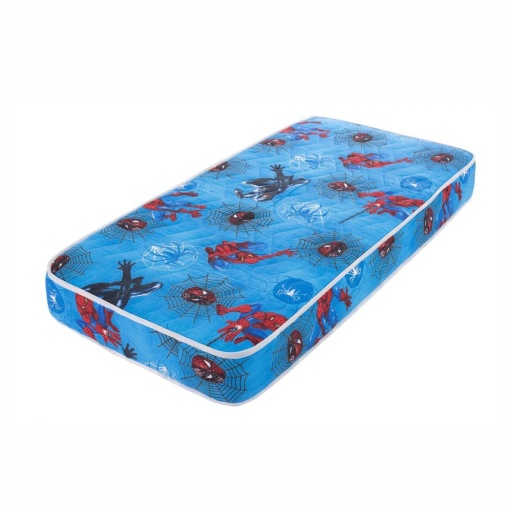 Saltea copii ortopedică Spider‑Man, husă bumbac, 10 cm – fermitate medie