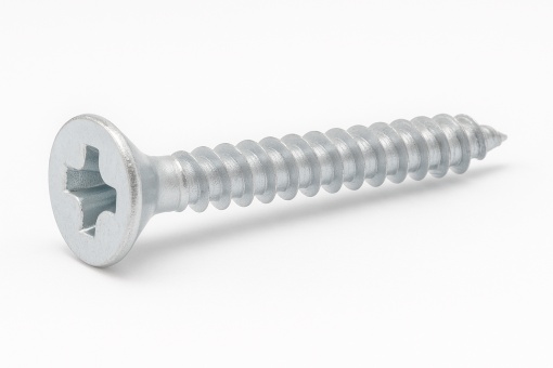 Șurub pentru PAL și lemn, cap încastrat 4,0x60 mm, PZ2 – Zincat Alb 100 buc