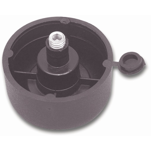 Picior mobilier reglabil cu inbus, Ø50 mm, H=17 mm, plastic negru