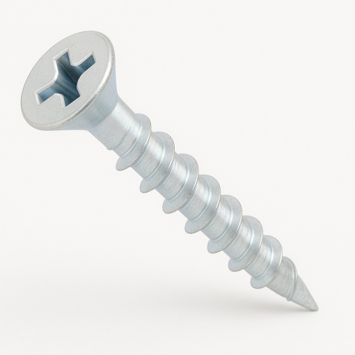 Șurub pentru PAL și lemn, cap încastrat 3,5x25 mm, PZ2 – Zincat Alb 100 buc