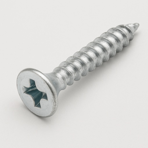 Șurub pentru PAL și lemn, cap încastrat 4,0x16 mm, PZ2 – Zincat Alb 100 buc