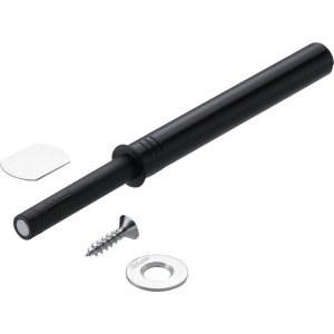 Tip-On BLUM pentru uși mobilă, versiune lungă cu magnet, negru carbon - Img 1