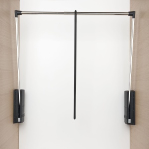 Lift haine Servetto negru, reglabil 770–1200 mm, H 845 mm, capacitate 10 kg - Img 1