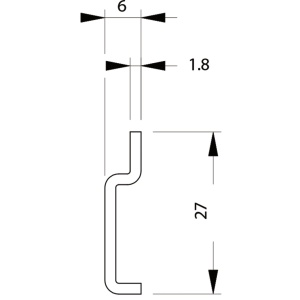 Șină de perete pentru element suspendare corp Camar, Tip 817, lungime 157 mm, oțel zincat - Img 2