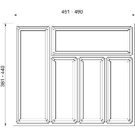 Insert tacâmuri Classico Agoform, alb, pentru corp mobilier 550 mm - Img 3