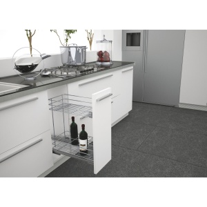 Cos Jolly 400 SIGE 004G, 2 coșuri (cu separator sticle), extragere totală, amortizare integrată, montaj stânga/dreapta – corp 400 mm, adâncime 445 mm - Img 1
