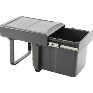 Coș menajer EKOTECH Mega 40, încorporabil, 1 x 34 litri, plastic gri - Img 1