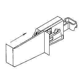 Capac CAMAR pentru element suspendare 806 – Stânga, alb, 43x26x87 mm - Img 3