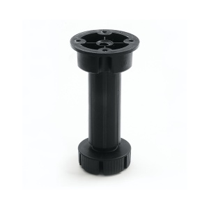 Picior soclu reglabil VOLPATO seria 02, 100 mm, Ø 50/60 mm, plastic negru - Img 1