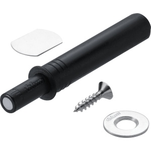 Tip-On BLUM pentru uși mobilă, versiune scurtă cu magnet, negru carbon - Img 1