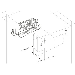 Element suspendare corp CAMAR 806 – Stânga, cu șuruburi, oțel zincat, CP 50 kg - Img 2