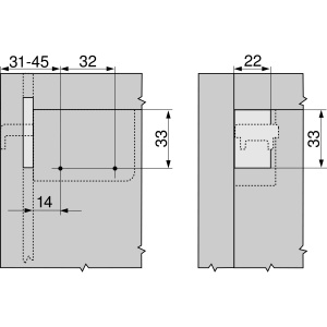 Element suspendare corp BLUM – Dreapta, alb, plastic/otel, CP 130 kg - Img 2