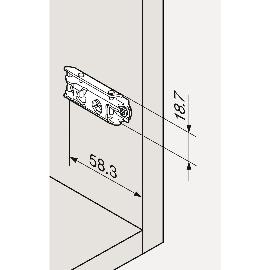 Plăcuță BLUM CLIP – Fixare cu șuruburi, negru ONYX, 0 mm, înălțime 8,5 mm, reglaj ±2 mm - Img 3