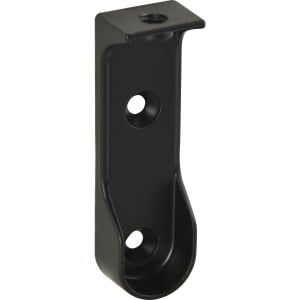 Suport bară haine Oval 6, pentru bară 30x15 mm, zinc negru - Img 1