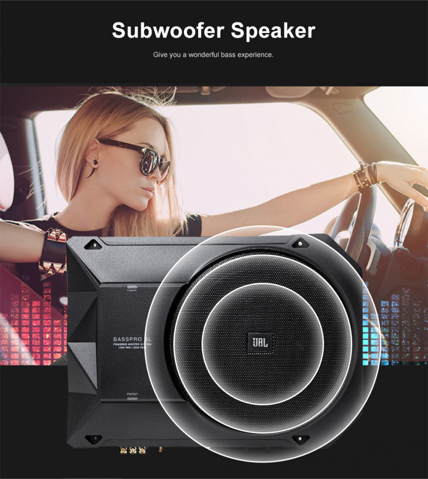 Subwoofer Auto Activ JBL BASSPRO SL2 Model Underseat (sub scaun) 8'' 20