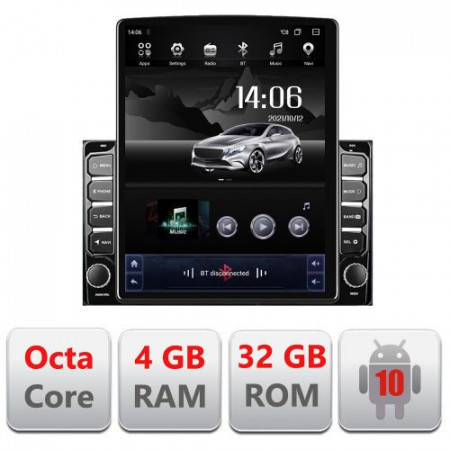 NAVIGAȚIE ANDROID 10 DEDICATA TOYOTA AURIS 2007-2013 ECRAN CAPACITIV TIP TESLA 9,7" PROCESOR OCTACORE 4GB RAM 32GB MEMORIE INTERNA DVR CARKIT BLUETOOTH MIRROR LINK MODEL TESLA KIT-auris-2013+EDT-E710