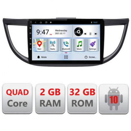 NAVIGATIE CARPAD ANDROID 10 DEDICATA HONDA CR-V 2013-2019 ECRAN CAPACITIV QUADCORE 2GB RAM 32GB ROM DVR CARKIT BLUETOOTH MIRROR LINK MODEL LENOVO KIT-469+EDT-E310