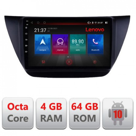 NAVIGATIE CARPAD ANDROID 10 DEDICATA MITSUBISHI LANCER 2001-2007 ECRAN CAPACITIV OCTACORE 4GB RAM 64 GB ROM DVR CARKIT BLUETOOTH MIRROR LINK MODEL LENOVO KIT-lancer07+EDT-E509-PRO