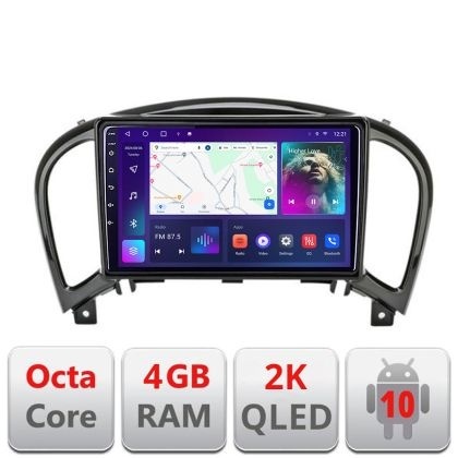 Navigatie Nissan Juke 2010-2015 C-JUKE Android Octa Core Ecran 2K QLED GPS 4G 4+32GB 360 KIT-JUKE+EDT-E409-2K KIT-JUKE+EDT-E409-2K