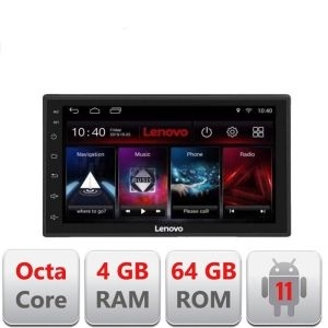 Navigatie universala Lenovo PRO ecran 7" Qled Android 8 core 4+64 4G DSP 360 Wifi radio usb BT GPS carplay android auto PRO-7-4+64
